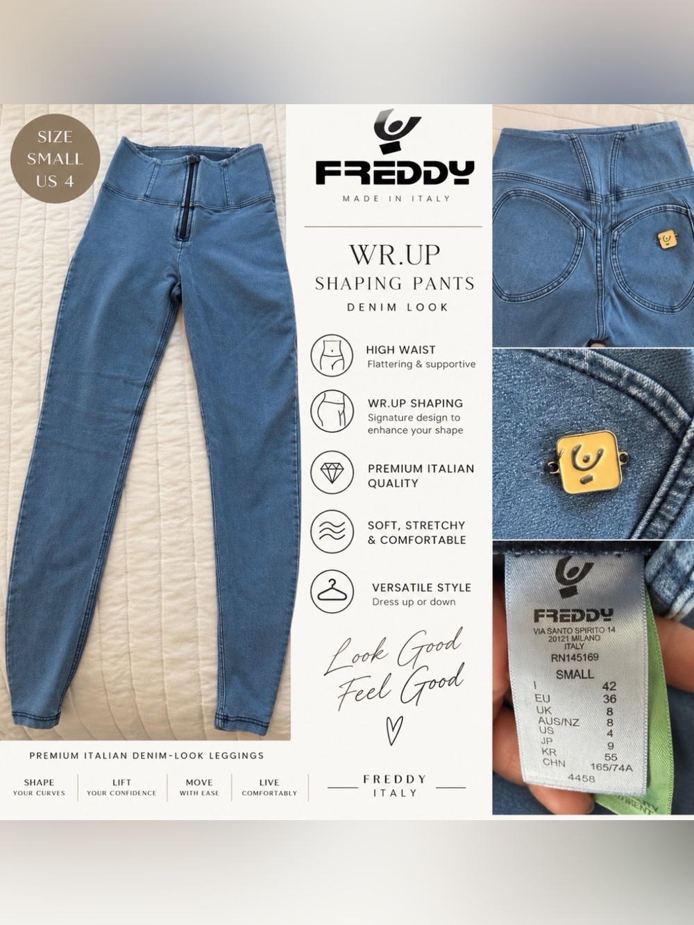 Freddy WR.UP Shaping Jeggings in Medium Blue Denim Look
